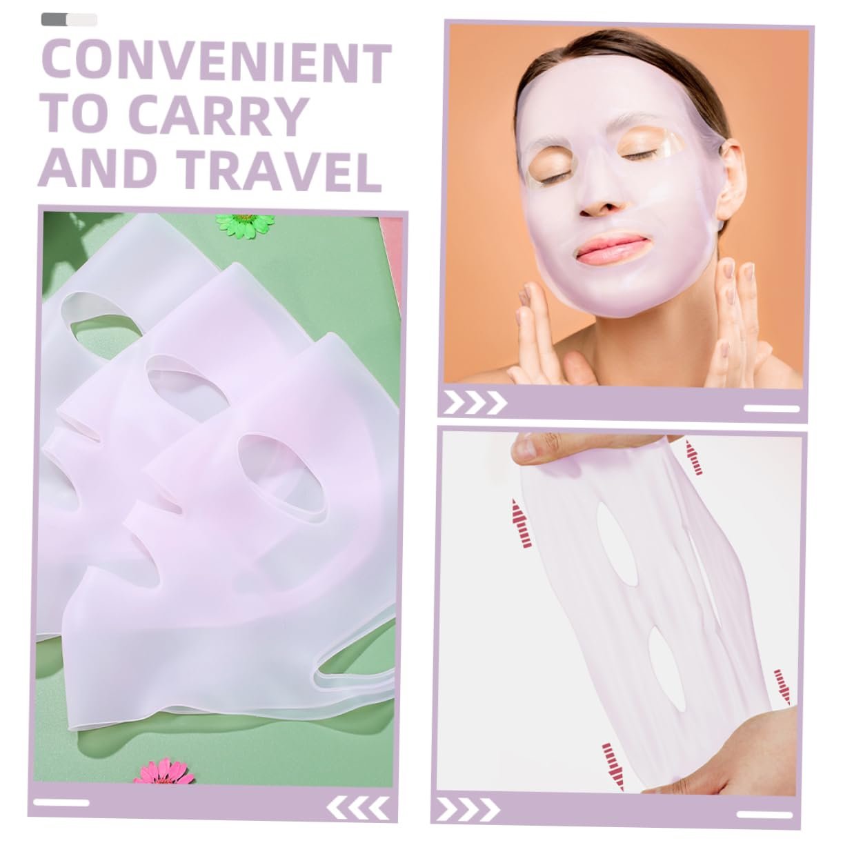 Маска для обличчя Healvian Силіконова Багаторазова Набір з 3 штук, фото №9