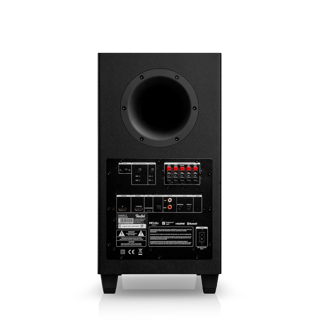 Сабвуфер Teufel Concept 8 Многоканальный с интегрированным AV ресивером с Bluetooth 5.0 Qualcomm aptX и AAC, а также HDMI ARC CEC и технологией Dynamore, функция звуковой карты USB-C, фото №3