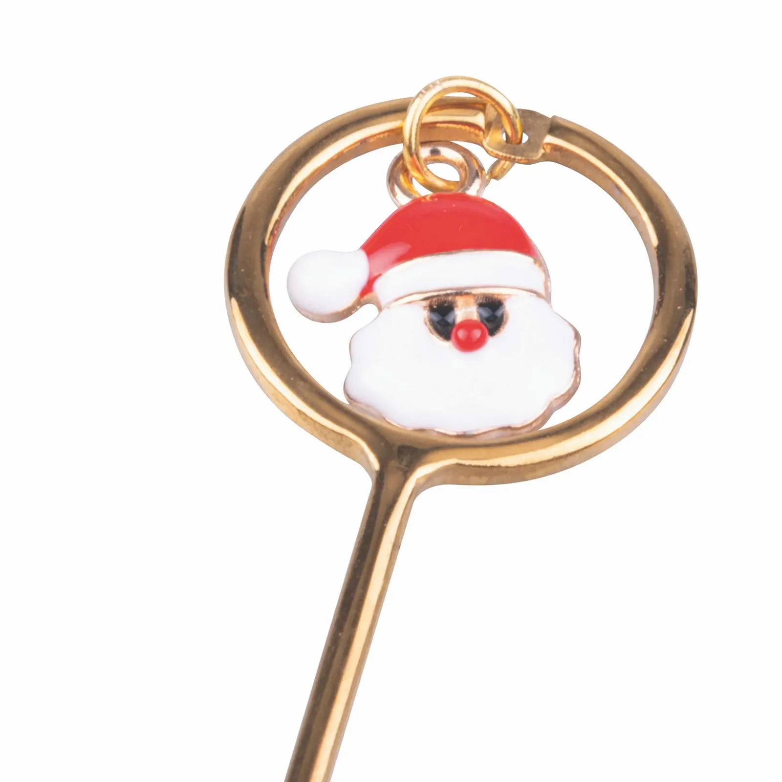 Чайные ложки Золотые Рождественские с подвесками, 4 шт, фото №5