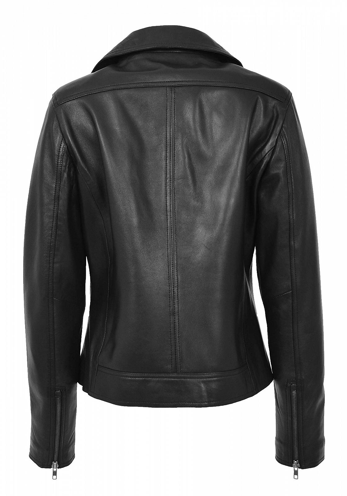 Куртка Biker кожаная A1 FASHION GOODS Myla Женская Черный, фото №2