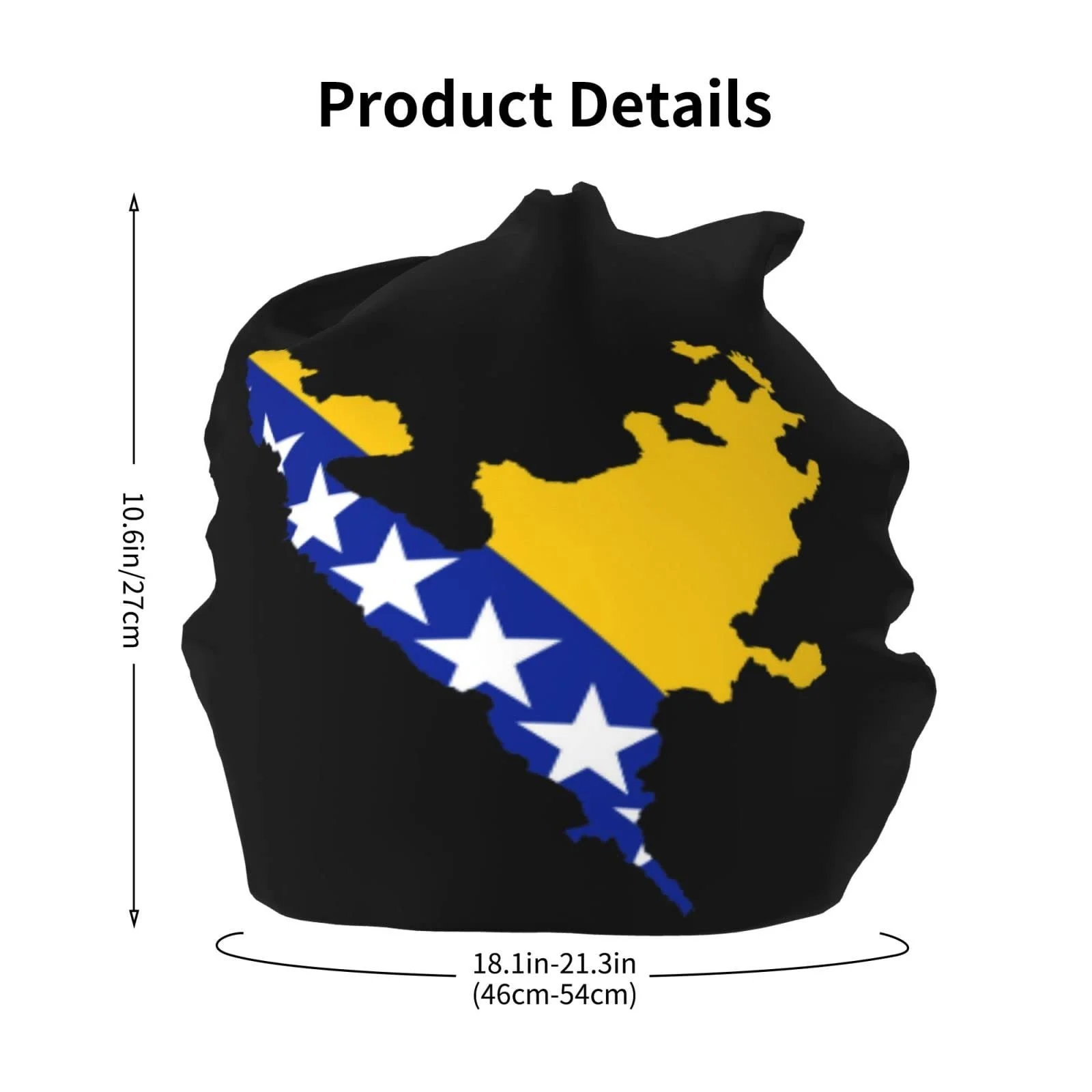 Шапка LOUJIN Osnian Flag Map Slouchy для хлопчиків та дівчаток-підлітків, тепла в'язана, один розмір, фото №5