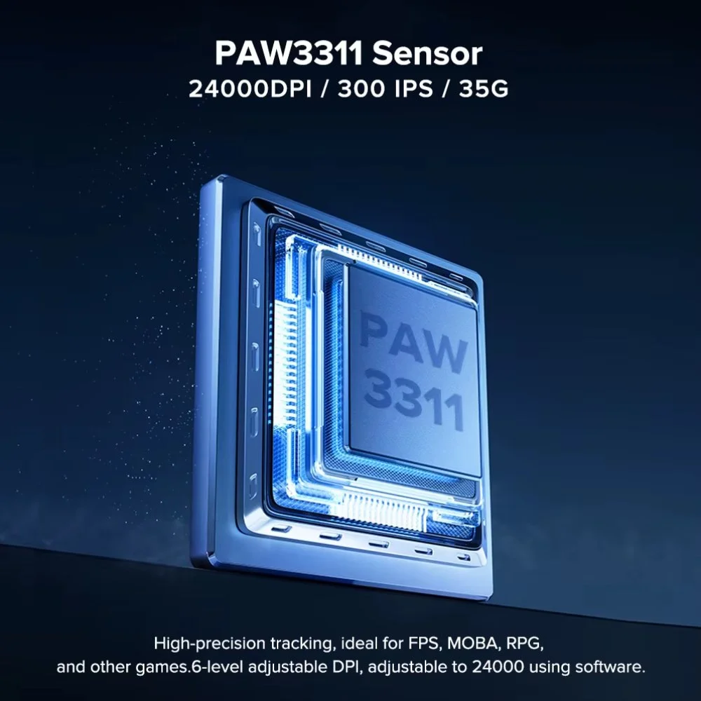 Ігрова мишка KYSONA Mars SE White PAW3311 24000DPI 1000Гц, фото №4