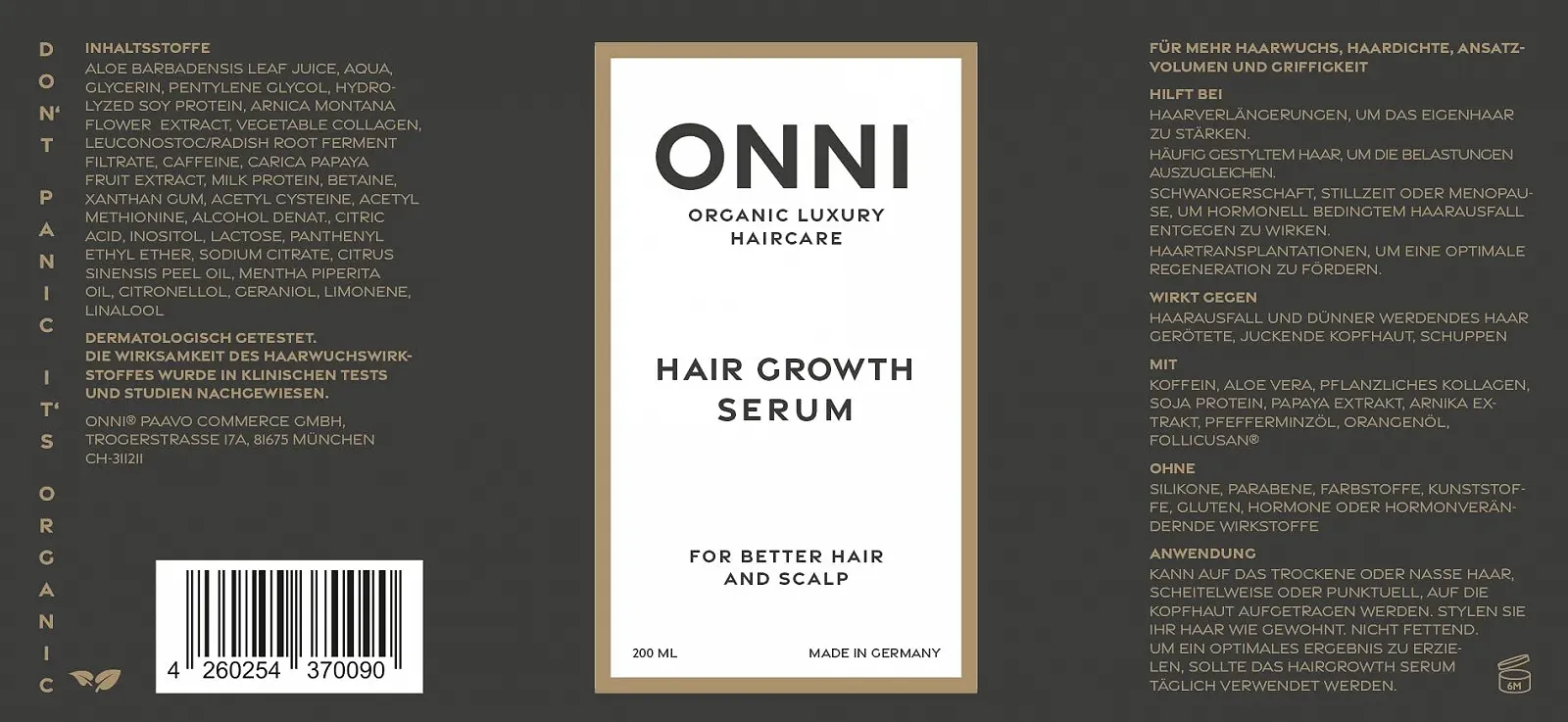 Сироватка ONNI Organic для росту волосся 200 мл, фото №4