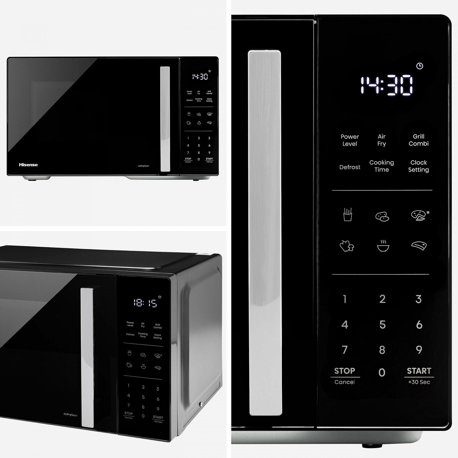 Микроволновая печь Hisense H23MOBS5HC 23 л 900 Вт AirFry 4 в 1 Super Combination Функция памяти Многоэтапное приготовление Автоматические программы 10 уровней мощности Быстрый старт Функция разморозки Блокировка от детей Черная, фото №15 Микроволновая печь Hisense H23MOBS5HC 23 л 900 Вт AirFry 4 в 1 Super Combination Функция памяти Многоэтапное приготовление Автоматические программы 10 уровней мощности Быстрый старт Функция разморозки Блокировка от детей Черная, фото №15