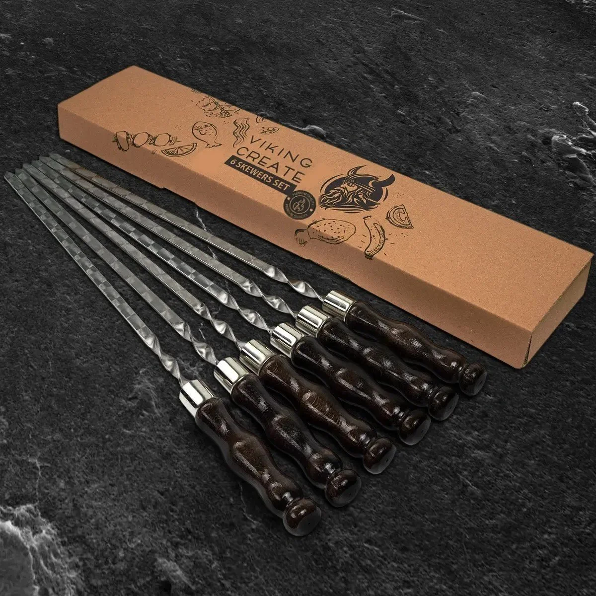 Набор шампуров из 6 предметов, фото №1