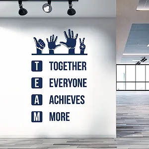 Наклейка на стіну "Together Everyone Achieves More" для офісу та коридору XXL synthetic.ua - Фото 1