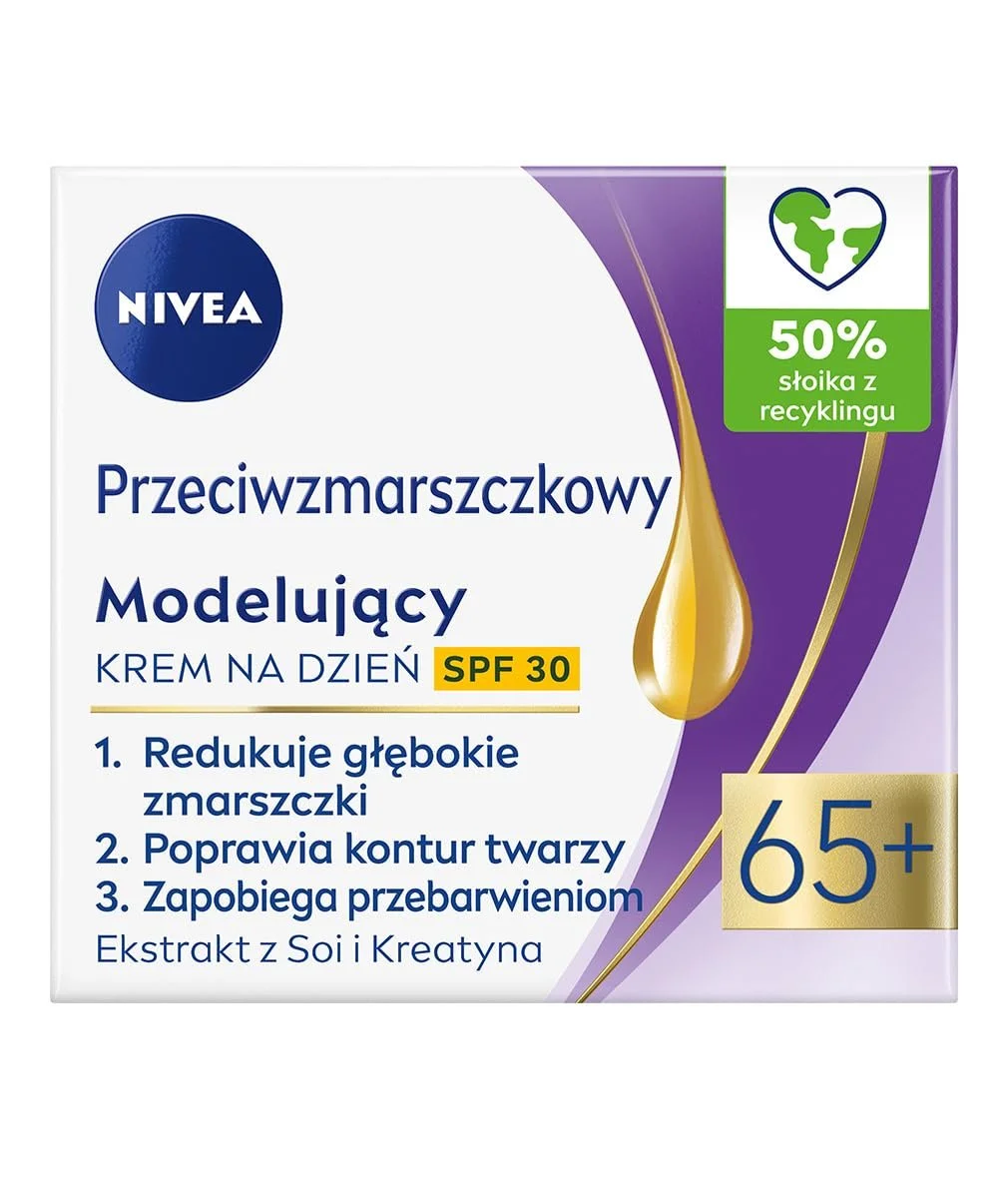 Денний крем NIVEA Anti-Wrinkle + Modelling SPF 30 65+ проти зморшок, фото №2 Денний крем NIVEA Anti-Wrinkle + Modelling SPF 30 65+ проти зморшок, фото №2