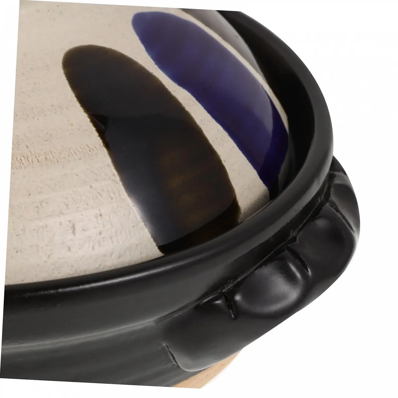 Каструля Sosoport керамічна з кришкою термостійка в японському стилі з подвійними ручками, фото №3