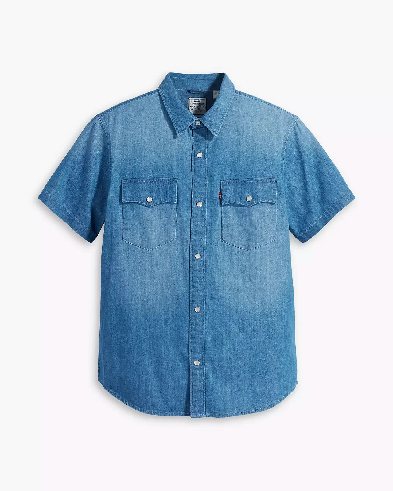 Мужская джинсовая рубашка LEVIS RELAXED FIT WESTERN Tombstone Stonewa - XS, фото №3