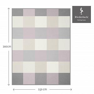 Покривало Biederlack Velvety Soft Cuddly Blanket Бавовняна суміш Рожевий в клітинку Pastel Check 150 x 200 см synthetic.ua - Фото 1