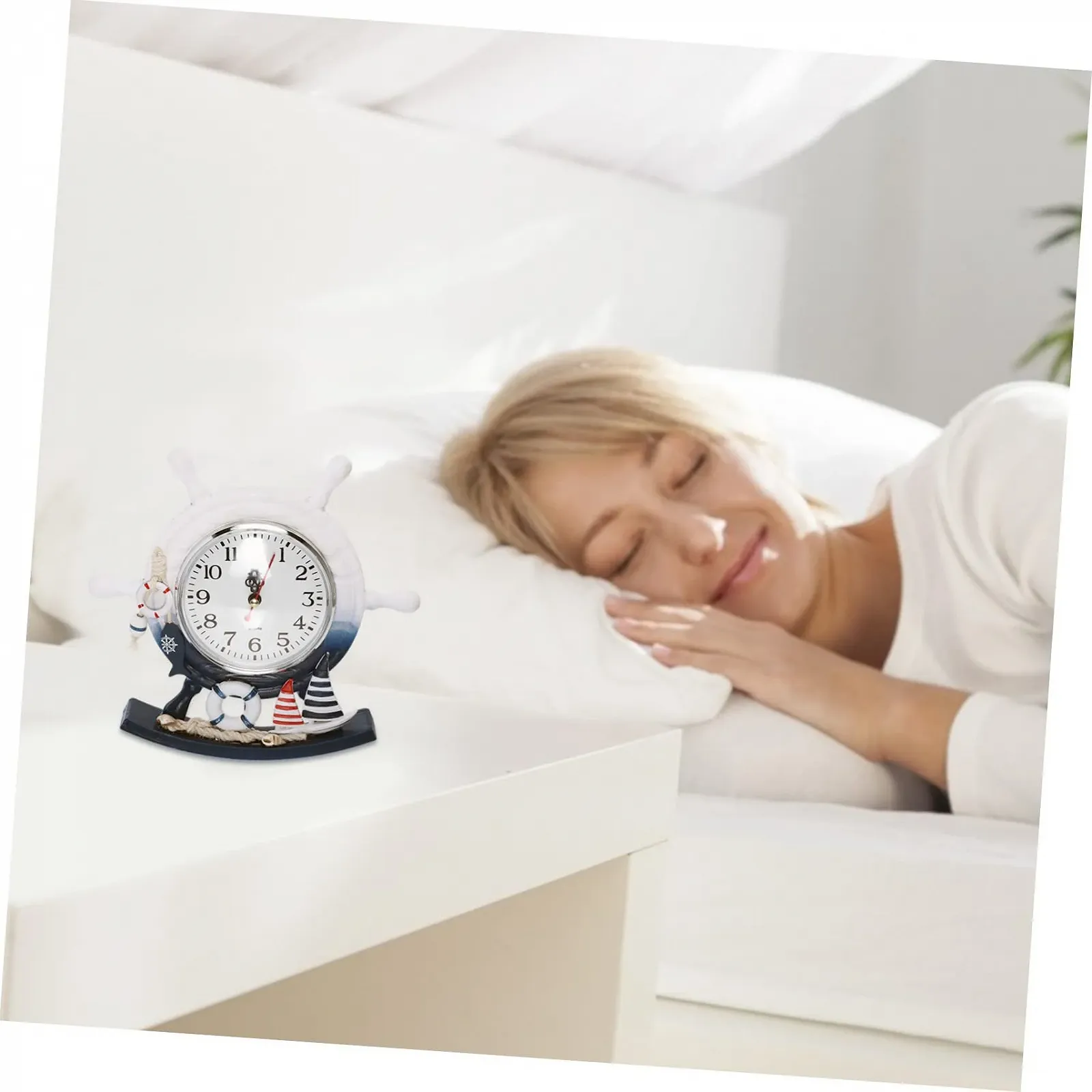 Настільний годинник у середземноморському стилі FUNOMOCYA, тихий, креативний, з маятником, фото №6 Настільний годинник у середземноморському стилі FUNOMOCYA, тихий, креативний, з маятником, фото №6