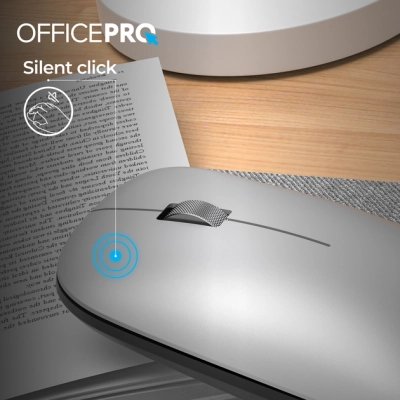 Мышка OfficePro M225S Silent Click Wireless Silver (M225S), фото №10