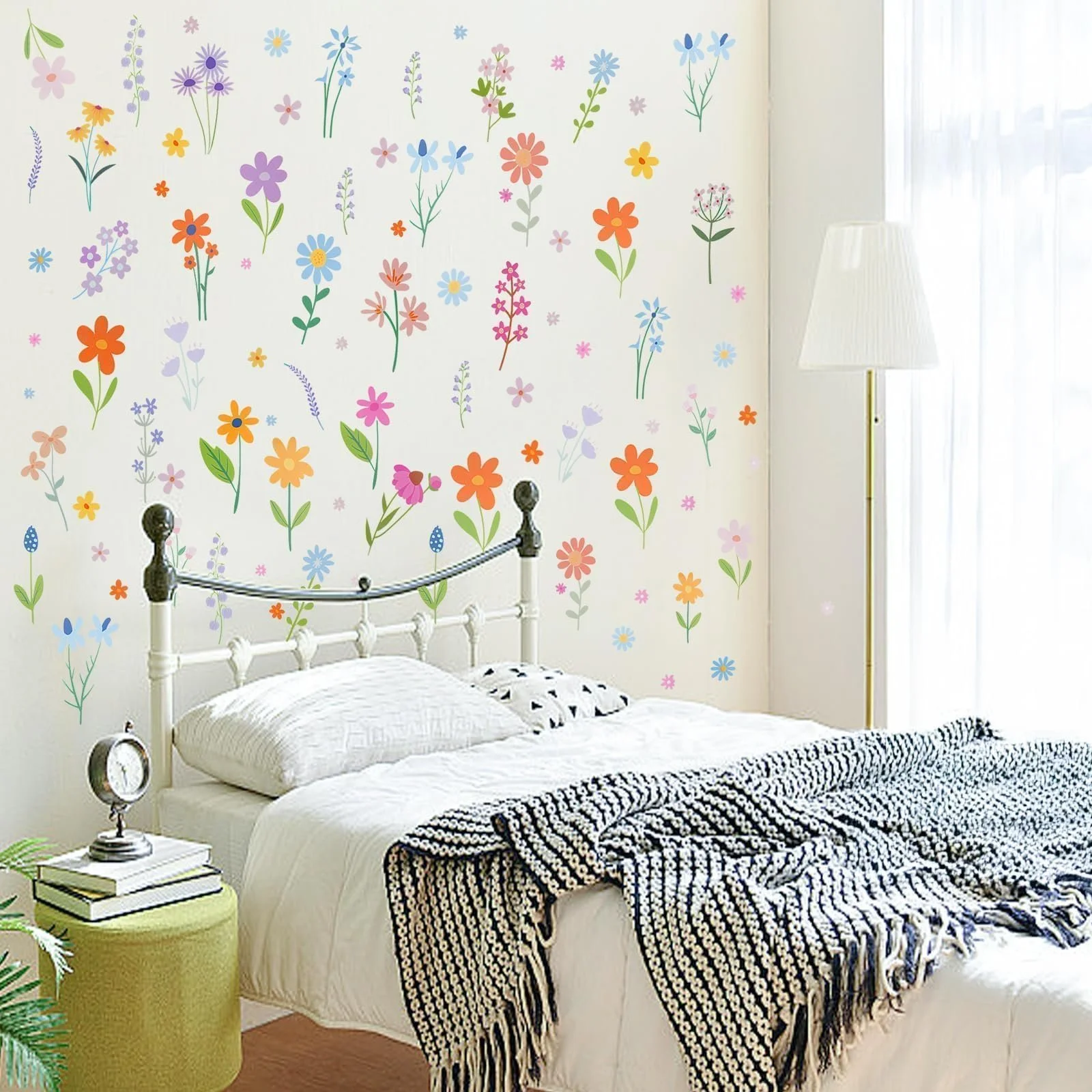 Наклейки на стену Boho Daisy Flowers 14 листов DIY, фото №5