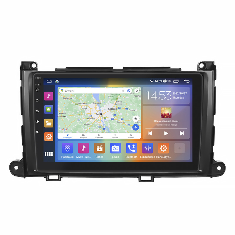 Станна магнітола Lesko Toyota Sienna III 2010-2014 IPS 9 4/64Gb CarPlay 4G Wi-Fi GPS Prime DSP (10870-57009), фото №1