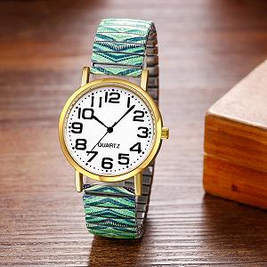 Женские часы OIDEA Boho Эластичные: Зеленый ремешок из нержавеющей стали с большим арабским циферблатом Кварцевые часы в стиле бохо-хиппи для женщин Матери Семей synthetic.ua - Фото 1