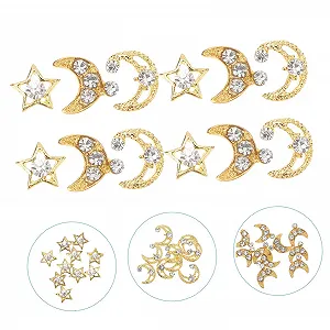 Украшения для ногтей Healvian, набор 90 шт., металлические, стразы, декор для маникюра, блестки с плоской задней частью, медное покрытие synthetic.ua - Фото 1