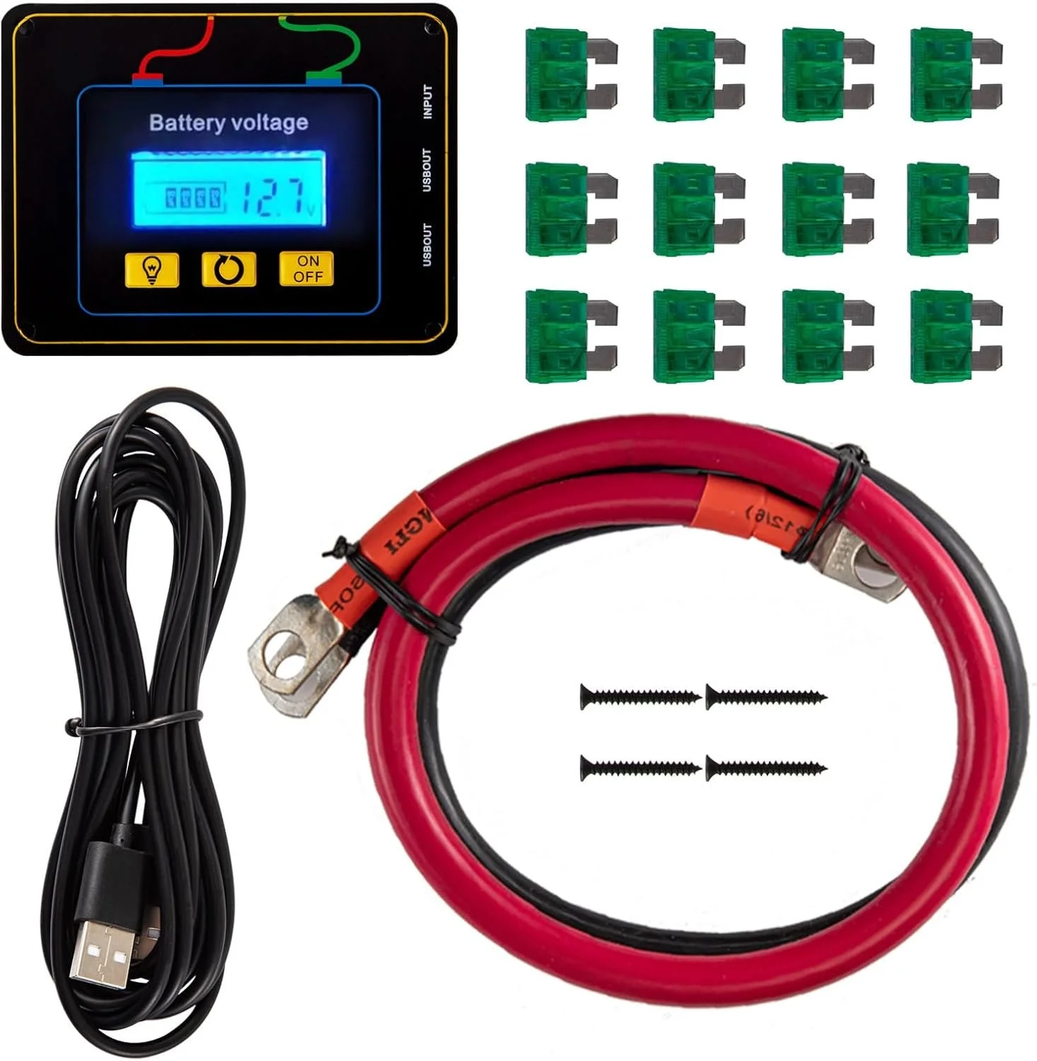 Модифікований синусоїдальний інвертор VEVOR 3000 Вт DC12V до AC240V LCD дісплей Чорний, фото №2