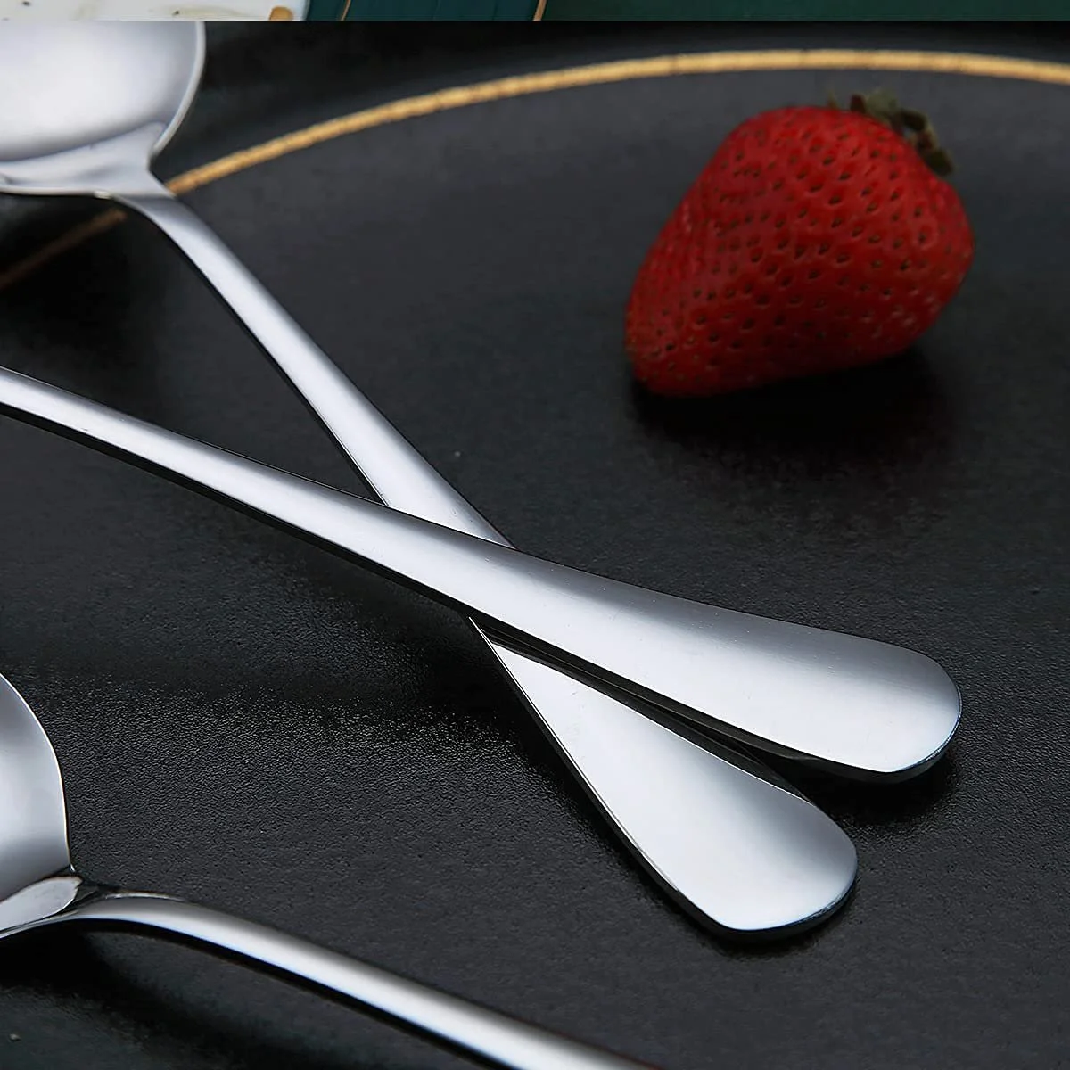 Ложка для супу Berglander, 6 шт., з нержавіючої сталі, кругла, класична блискуча, фото №4