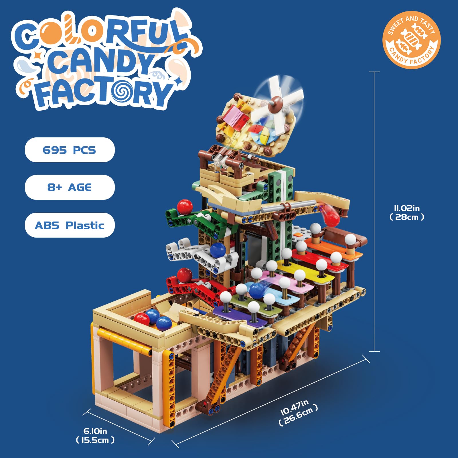 Игровой набор Hallisun Toy Building Block Set Marble Track 695 деталей, фото №2