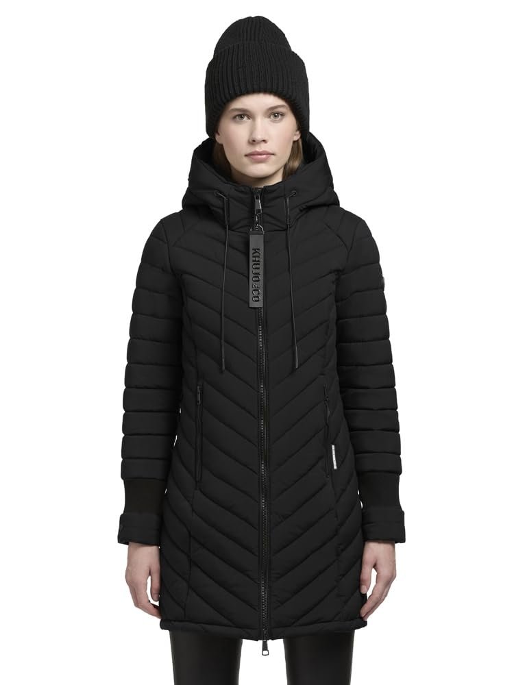 Жіноче зимове пальто khujo Nita3 чорний, фото №1