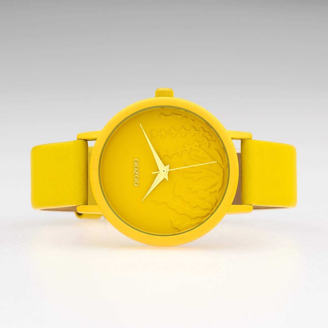 Женские часы Oozoo Summer Vibes Кожаный ремешок 36 мм Горчично-желтый C10602, Желто-желтый, золотой, Ремешок., фото №6
