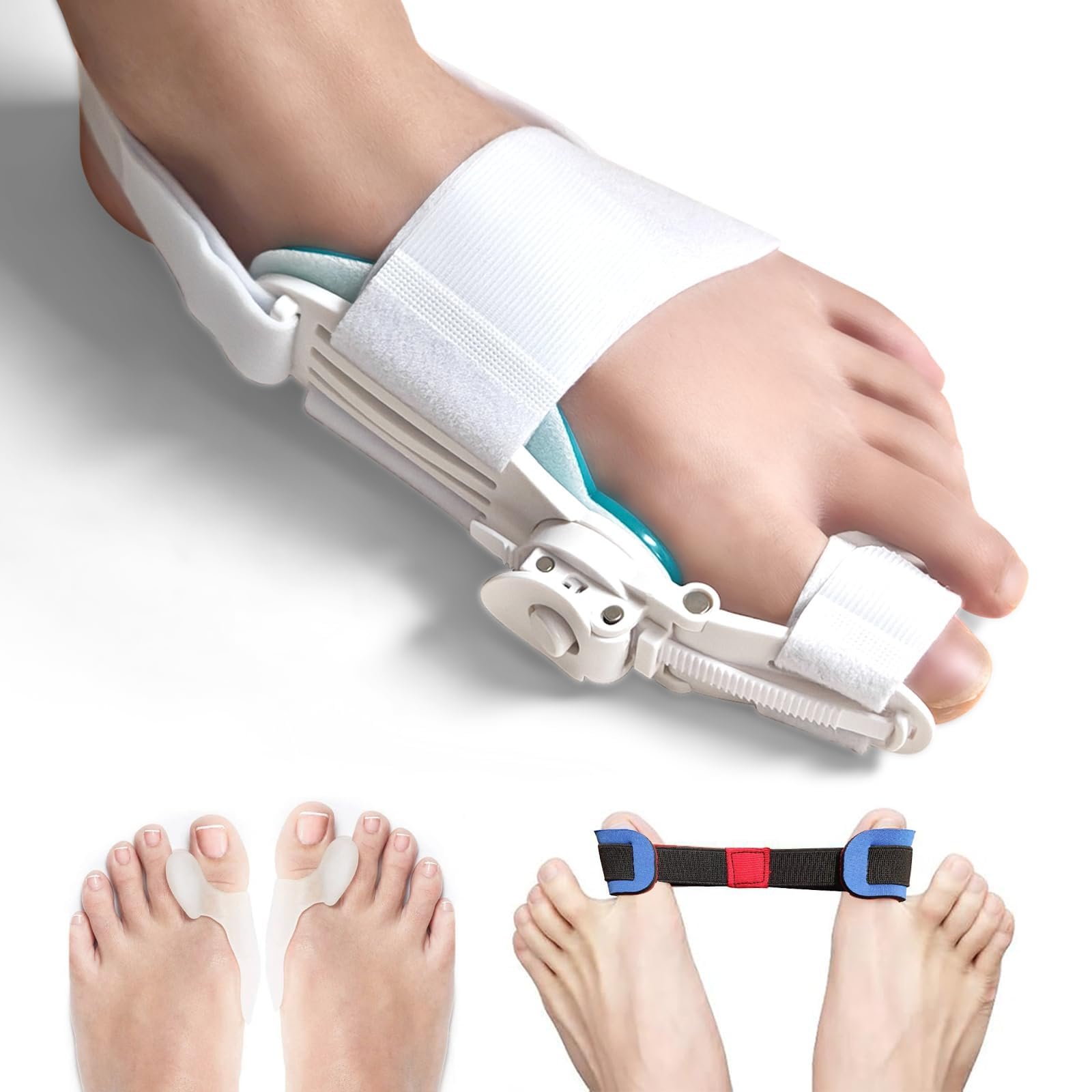 Корректор Hallux Valgus Фиксирующая пластина, Регулируемая шина Hallux Valgus, Эластичный корректор вальгусной деформации, Ортопедический корректор вальгусной деформации для мужчин и женщин, фото №1