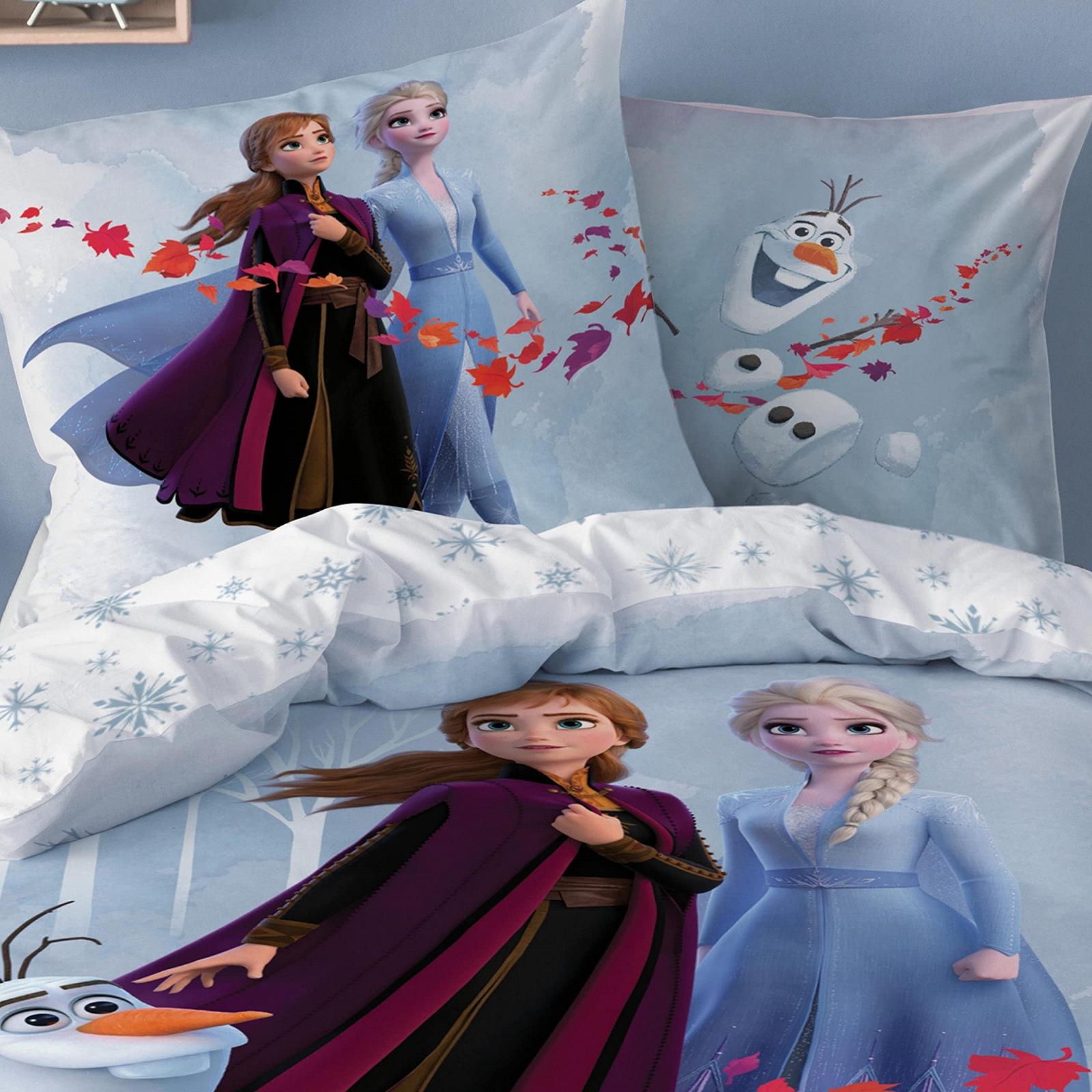 Постільна білизна CTI Frozen 2 Disney Frozen, 135 x 200 см + 80 x 80 см, ANNA, ELSA & OLAF, 100% бавовна, фото №3