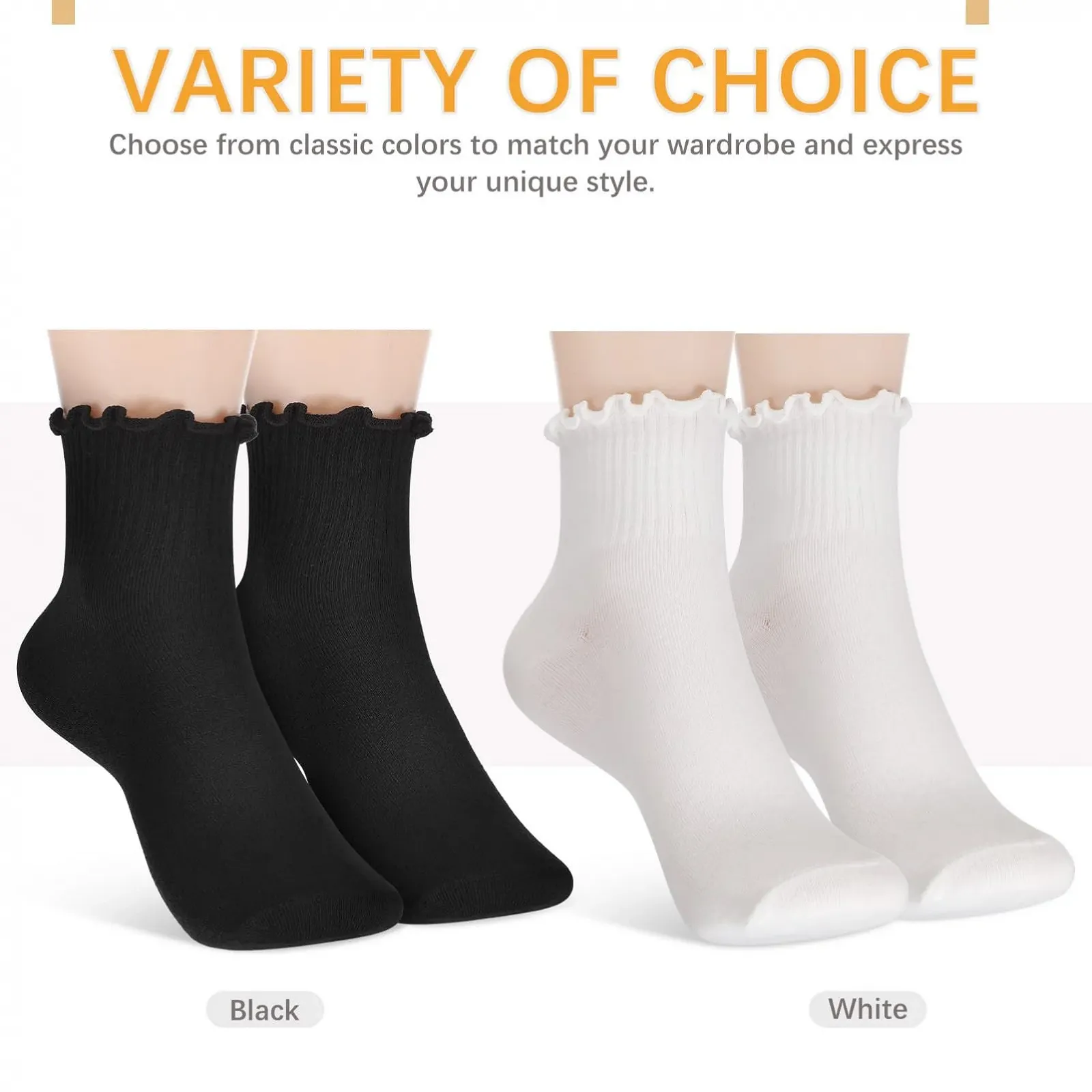 Шкарпетки Valiclud з оборками для жінок, 6 пар, фото №6 Шкарпетки Valiclud з оборками для жінок, 6 пар, фото №6