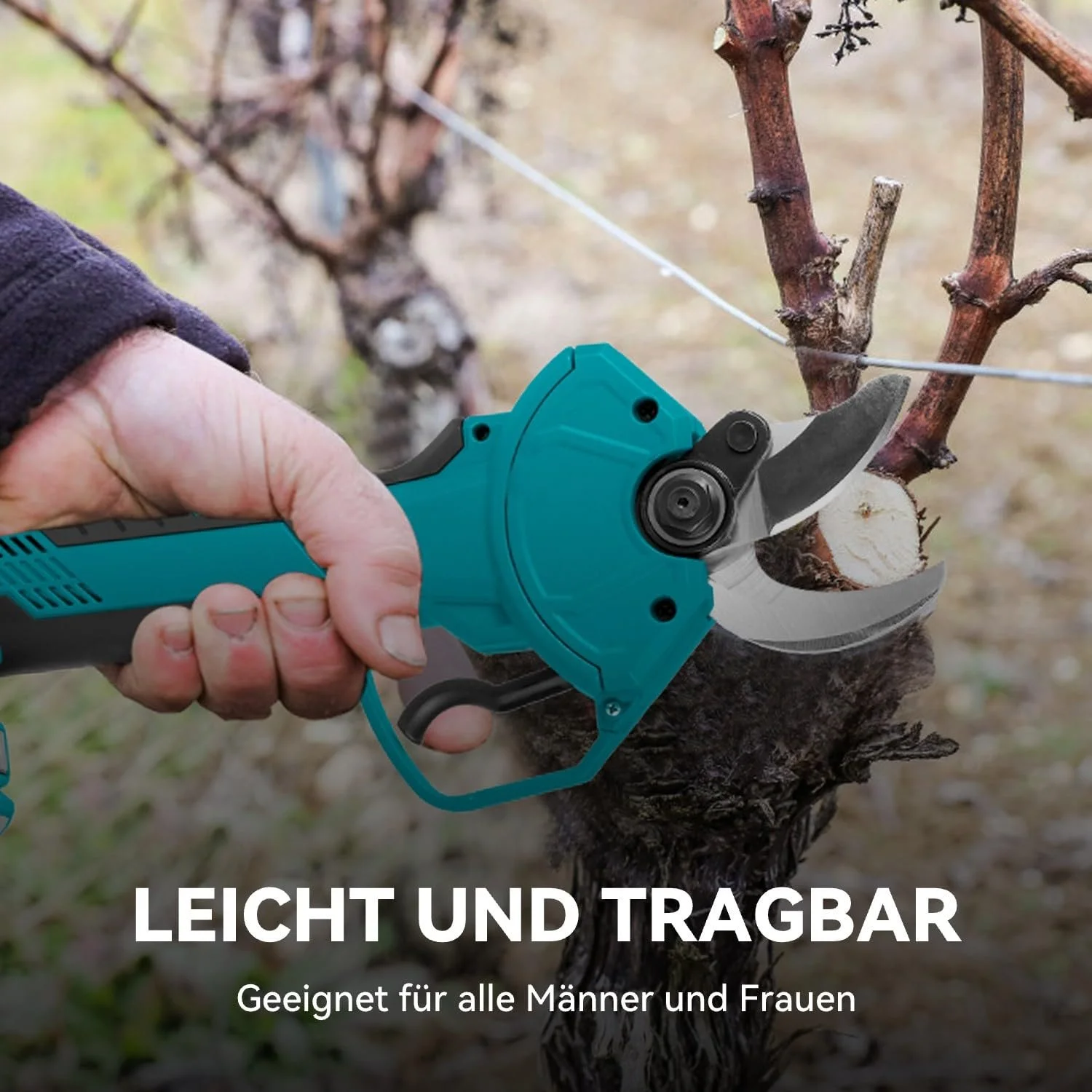 Секатор акумуляторний Yofidra 30 мм, максимальне відкриття 45 мм + 2 акумулятори, LCD дисплей, зарядний пристрій + кейс, фото №4