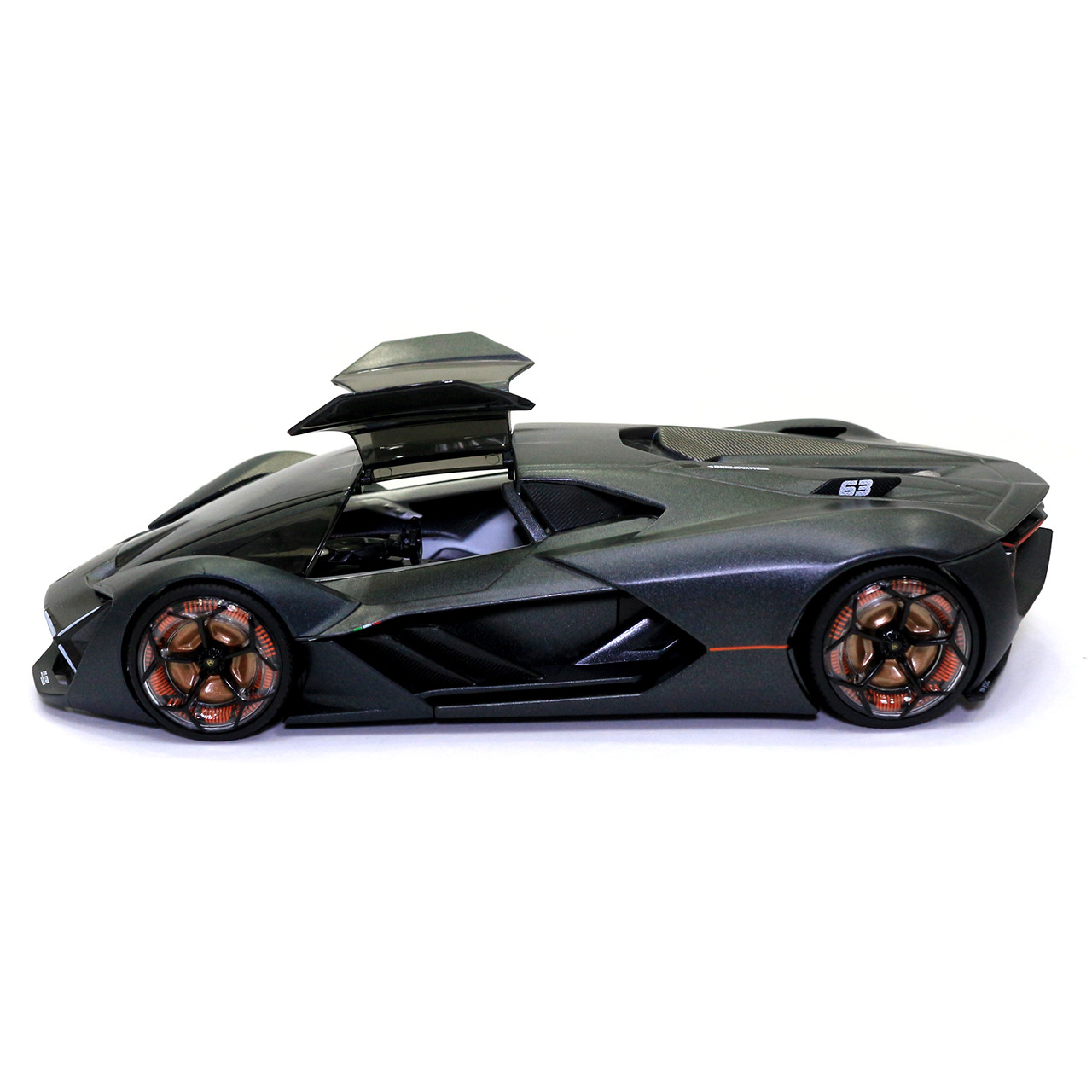 Машинка металлическая Lamborghini Terzo Millennio Bburago Ламборгини черный 9*19*4 см (18-21094), фото №6