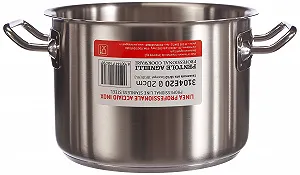 Кастрюля глубокая Pentole Agnelli из нержавеющей стали с 2 ручками 4,23 л synthetic.ua - Фото 1