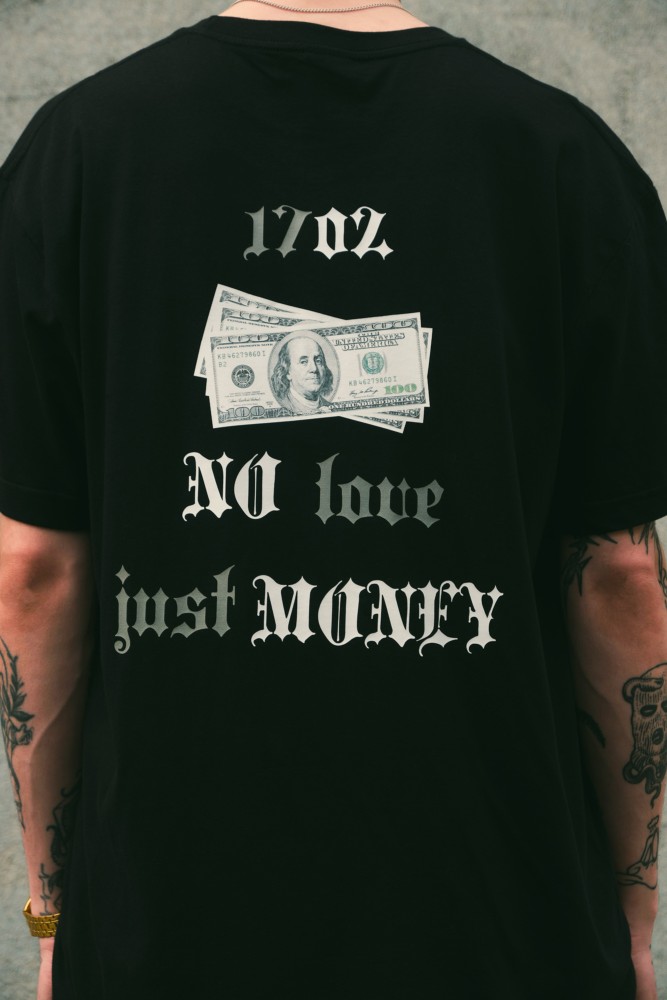 Оверсайз футболка з принтом Without dollar black, фото №4 Оверсайз футболка з принтом Without dollar black, фото №4