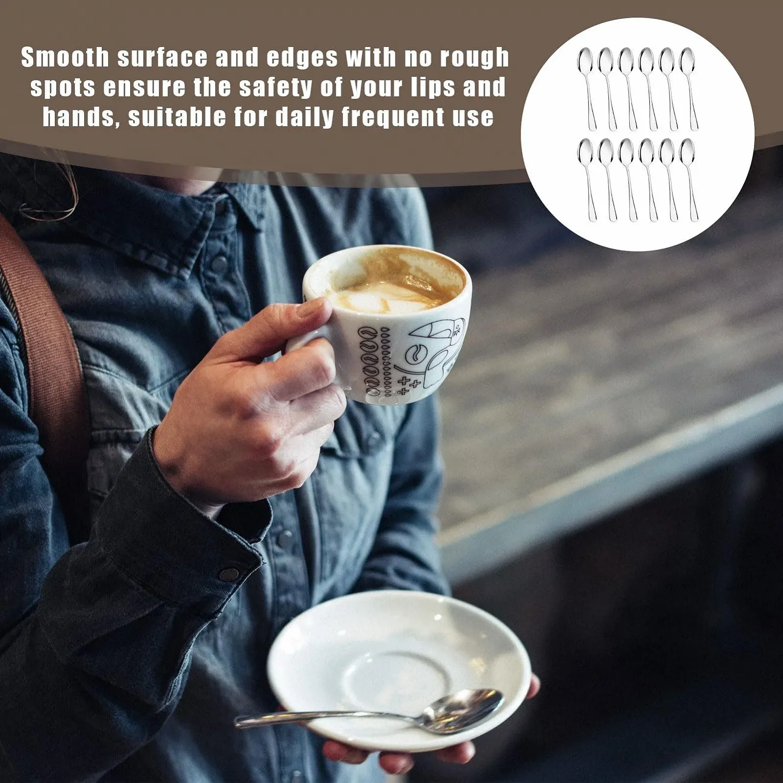 Набір з 12 кавових ложок, чайних, фото №4