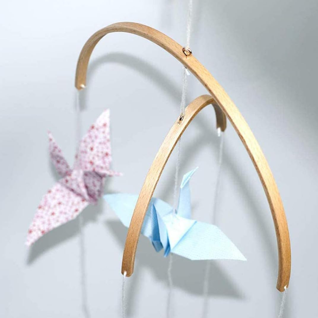 Карусель на ліжечко Wooden Mobile Frame Kit Wind Chimes Beads Bell Frame Hanger Style 2, фото №3