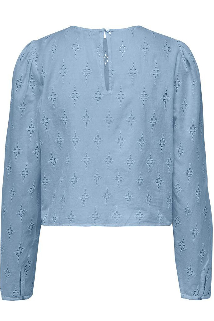 Блуза ONLBAILEY LIFE LS B ANG DNM TOP FF 15226135 Cashmere Blue ONLY Блакитний L, фото №2