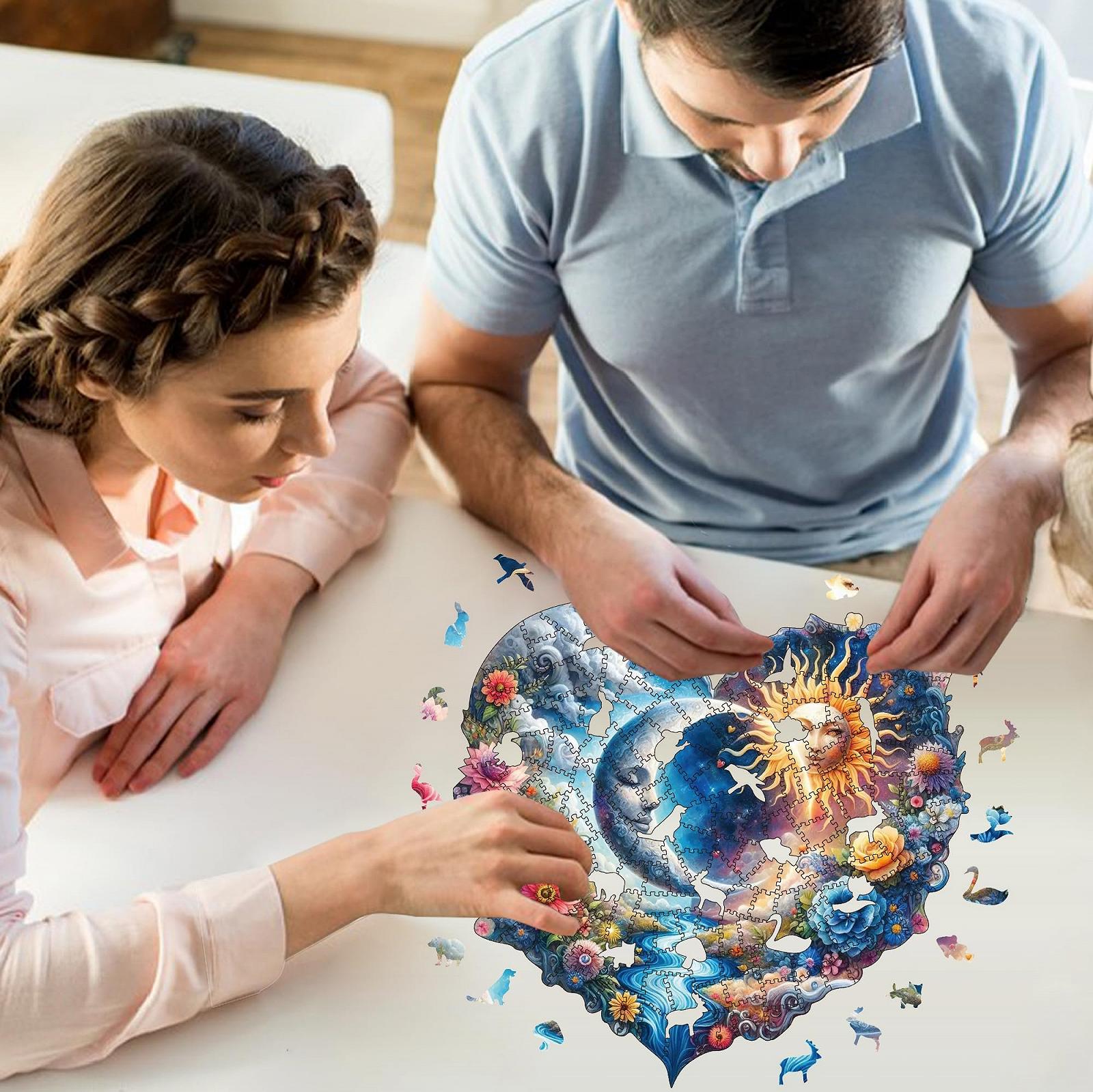 Деревянный пазл Sun and Moon 200 элементов Уникальная форма животных, фото №4 Деревянный пазл Sun and Moon 200 элементов Уникальная форма животных, фото №4