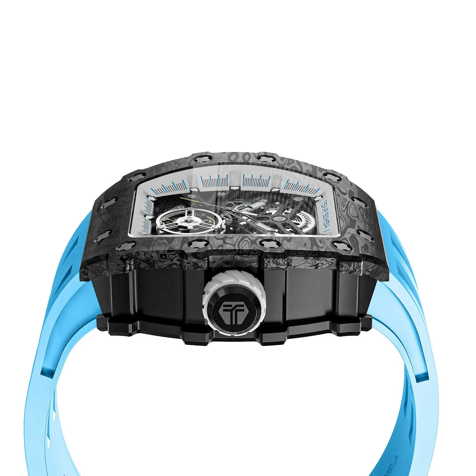 Мужские Автоматические Механические Часы TSAR BOMBA Оригинальный Дизайн Квадратные из нержавеющей стали 50 м Водонепроницаемые и Силиконовый Ремешок, фото №4 Мужские Автоматические Механические Часы TSAR BOMBA Оригинальный Дизайн Квадратные из нержавеющей стали 50 м Водонепроницаемые и Силиконовый Ремешок, фото №4