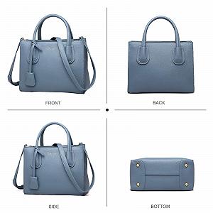 Сумка NICOLE & DORIS Shopper Жіноча Штучна шкіра Сірий / синій, L synthetic.ua - Фото 1