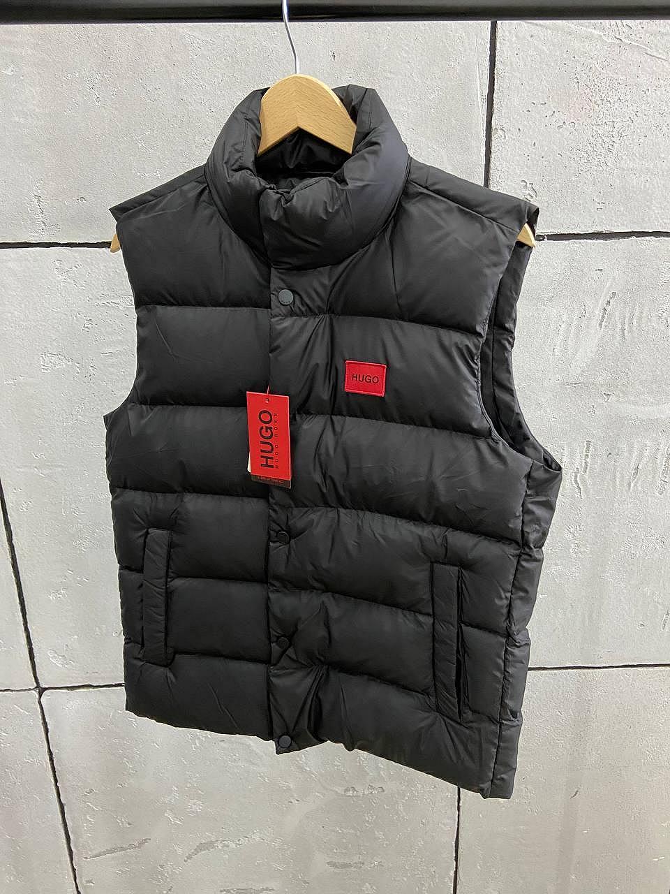 Жилетка мужская черная Hugo безрукавка весенняя хуго босс, фото №2