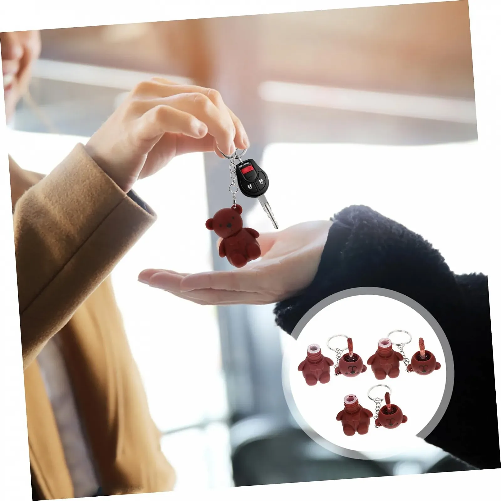 Блеск для губ Брелок Медведь Блеск для губ Брелок для ключей С пятном для губ Брелок для ключей с держателем для ключей Милый макияж Белый, фото №6 Блеск для губ Брелок Медведь Блеск для губ Брелок для ключей С пятном для губ Брелок для ключей с держателем для ключей Милый макияж Белый, фото №6