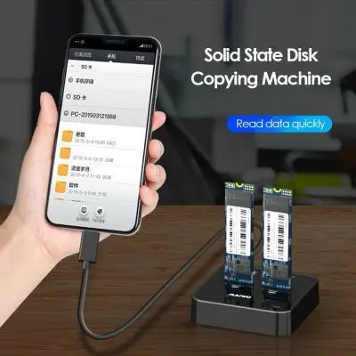 Док-станция Maiwo 2*NVMe M.2 SSD Key M/B M USB 3.1 Gen2 Type-C K3016P, фото №7 Док-станция Maiwo 2*NVMe M.2 SSD Key M/B M USB 3.1 Gen2 Type-C K3016P, фото №7