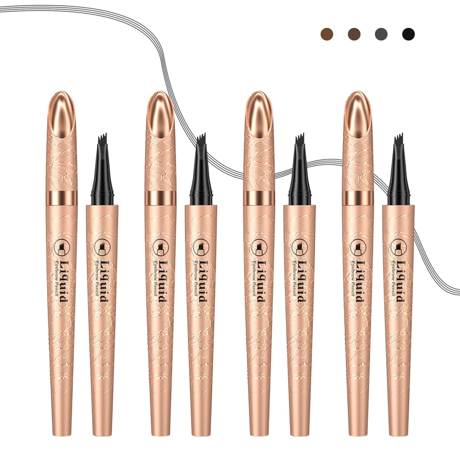 Олівець для брів Liquid Sweatproof Four Prongs 0.4 мл Сірий, фото №6