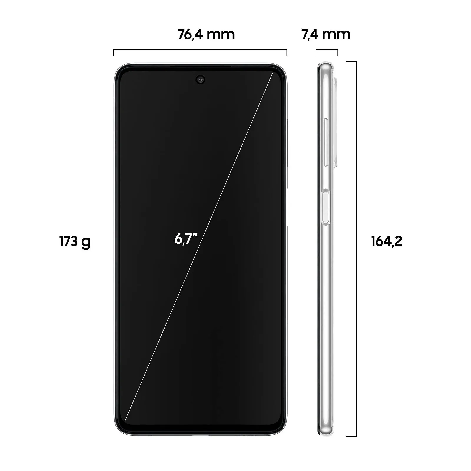 Смартфон Samsung Galaxy M52 5G 128GB Android White, фото №3