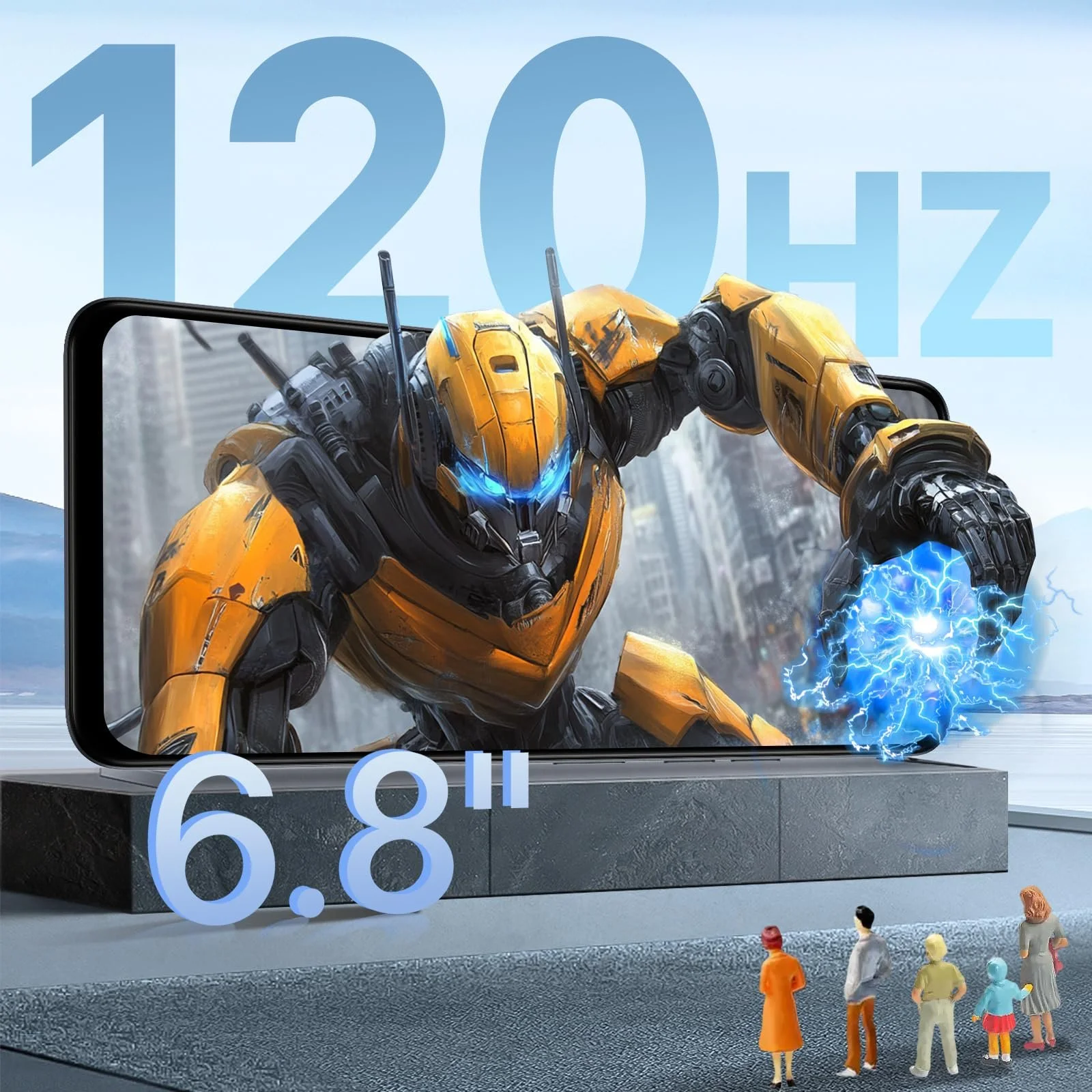 Смартфон UMIDIGI Note 100 5G 16GB+256GB 6.8" HD+ 120Гц 50MP Face ID GPS OTG Black, фото №4 Смартфон UMIDIGI Note 100 5G 16GB+256GB 6.8" HD+ 120Гц 50MP Face ID GPS OTG Black, фото №4