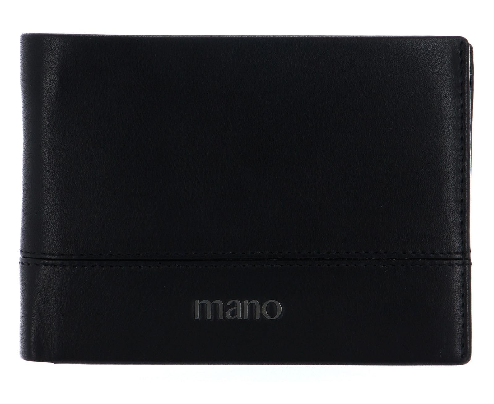 Гаманець RFID шкіряний mano Don Romeo 13 см, чорний, Classic, фото №4