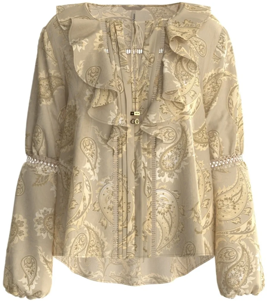 Женская блуза GUESS JEANS / Бежевая / Размер S, фото №1 Женская блуза GUESS JEANS / Бежевая / Размер S, фото №1