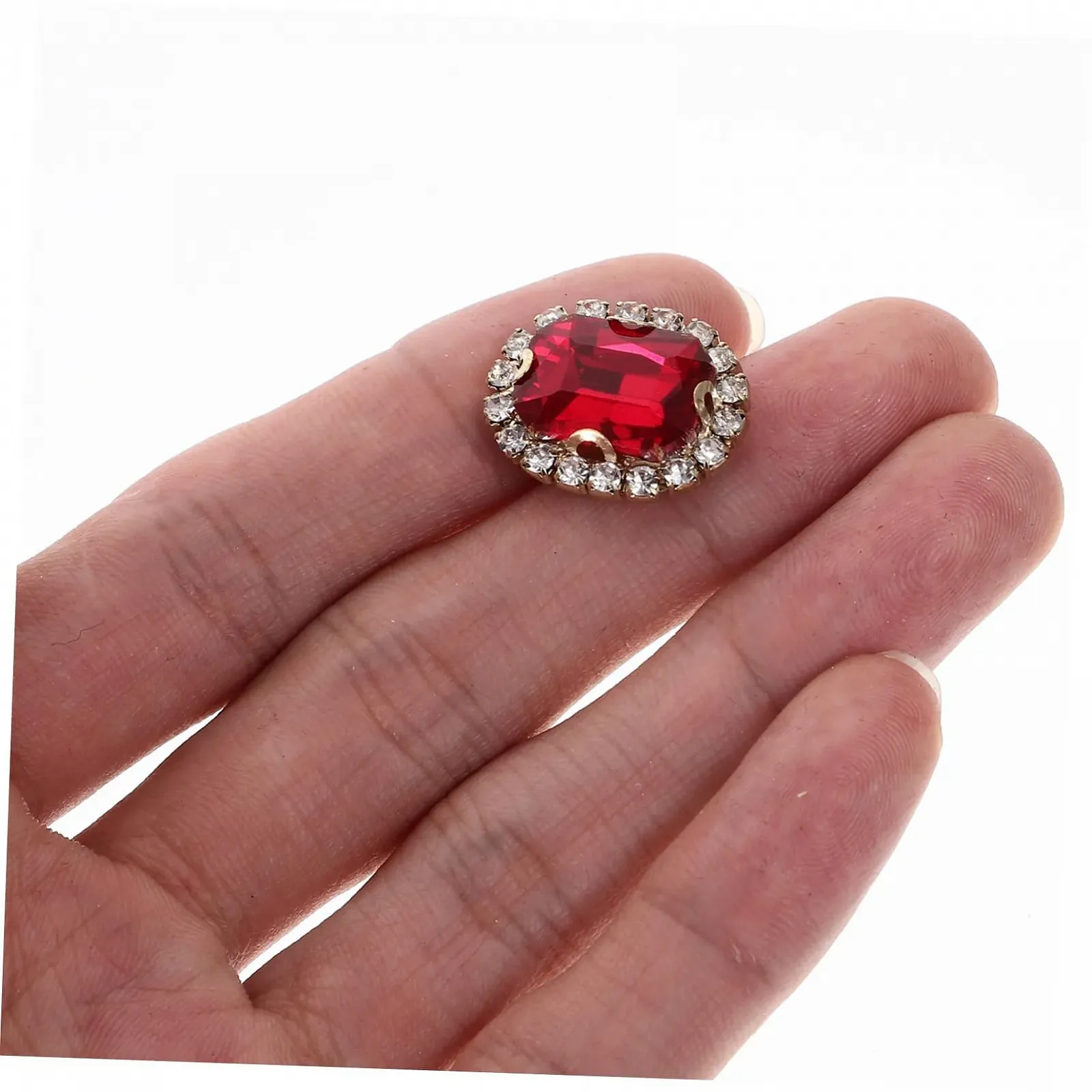 Стрази NUOBESTYприкраси для скляні, червоні, фото №6