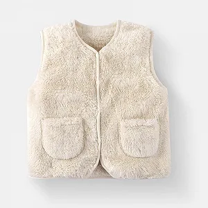 Жилет Teddy Fleece Дитячий для дівчаток Однотонний synthetic.ua - Фото 1