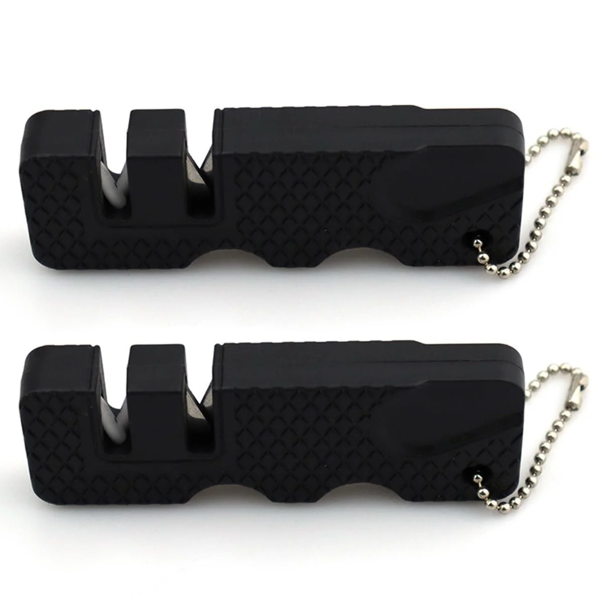 Міні-точило для ножів ручне 2 шт. портативне чорне, фото №1