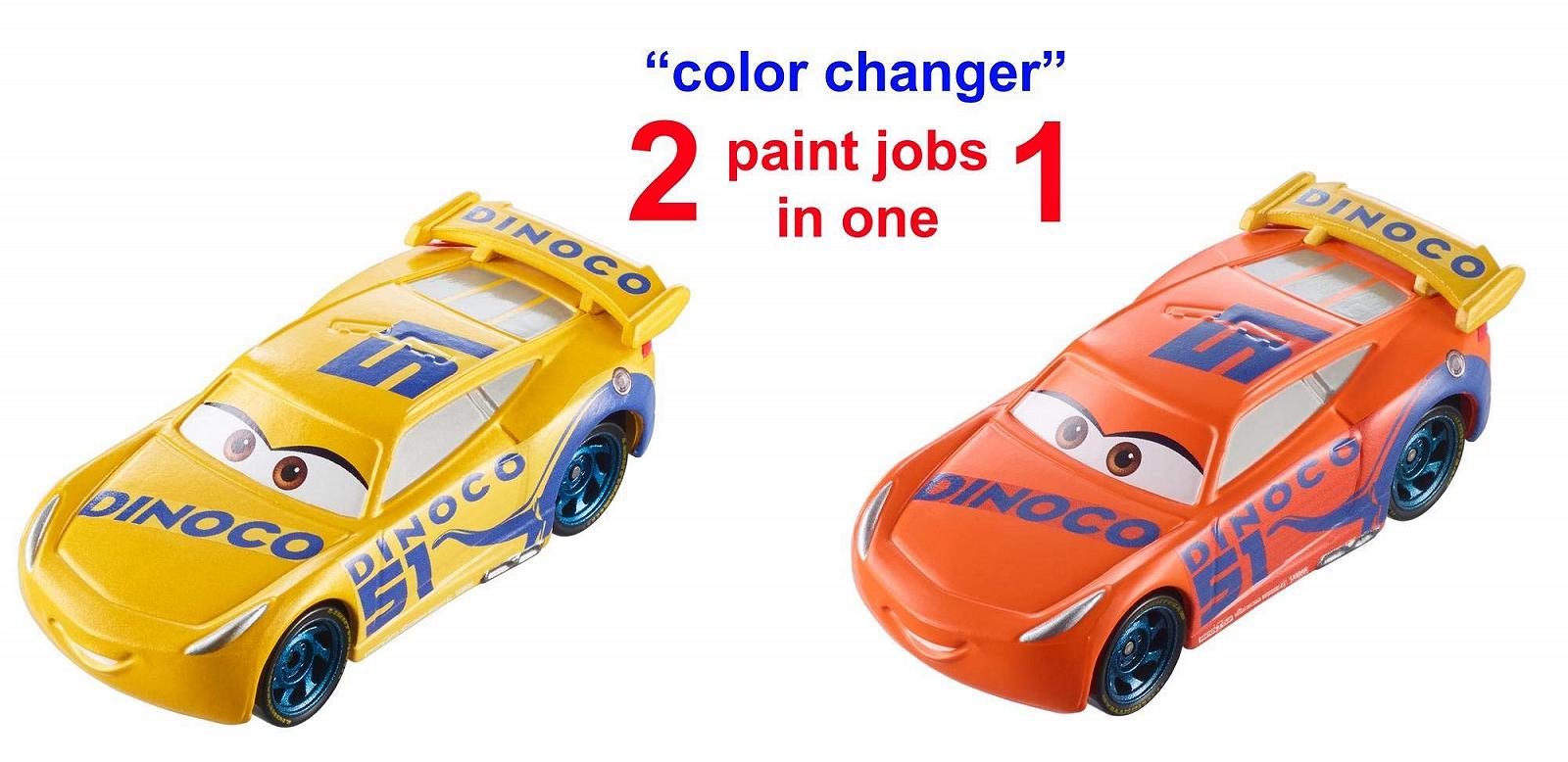 Mattel Disney Pixar Cars GNY94 Металлическая модель Изменение цвета 1:55 Dinoco Крус Рамирес, фото №3